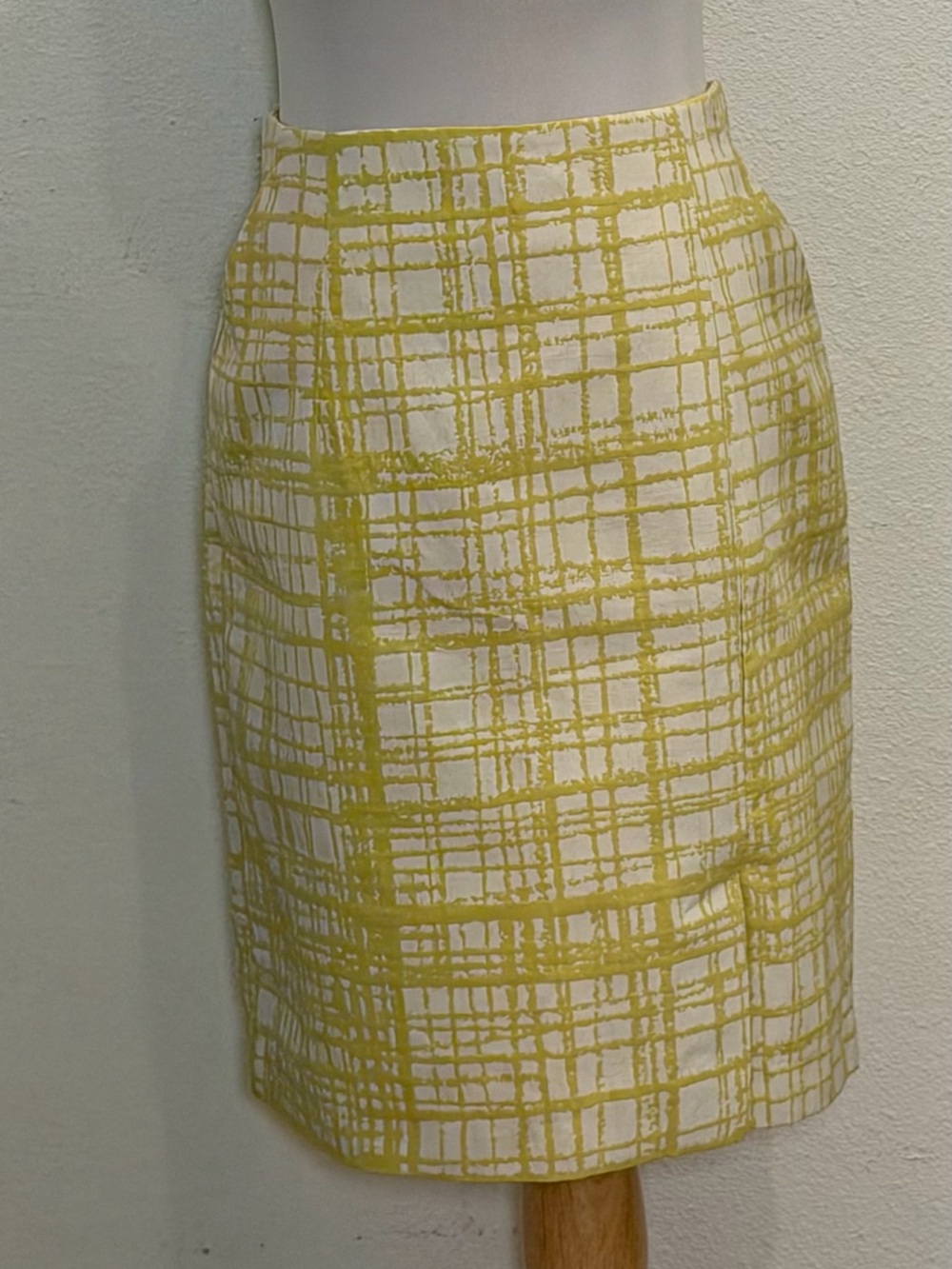 New W118 by Walter Baker Josh Skirt 8 Lime Abstract Print Pockets Office Career